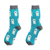 Poodle White Dog Happy Tails Socks