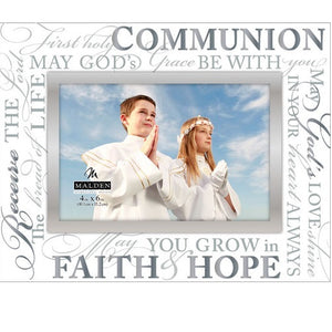 Malden First Communion Glass 4"x6" Photo Frame 