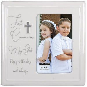 Malden First Communion Ceramic 4"x6" Photo Frame 