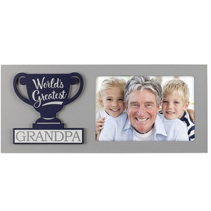 World's Greatest Grandpa Trophy Picture Frame Holds 4" x 6" Photo