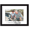 I Love My Papa Rustic Matted Picture Frame with Metal Word Attachment Holds 4"x6" Photo