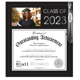 Graduate Class of 2023 Picture Frame Holds 4"x6" Photo, Tassel and Diploma