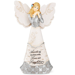 Aunts Fill Our Lives With Love And Laughter Angel Figurine 6"