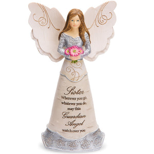 6" Sister Guardian Angel Watch Over You Figurine
