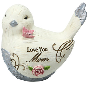 Love You Mom Bird Figurine 3.5"