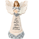 Happy Anniversary True Love Grows Stronger Every Year Angel with Heart Figurine 6"