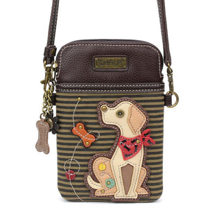 CHALA CELLPHONE CROSSBODY HANDBAG YELLOW LABRADOR