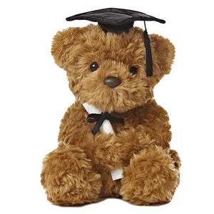 Aurora Wagner Graduation Bear Black 8.5"