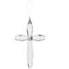 Clear Acrylic Hanging Cross 7"