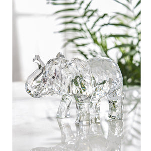 Acrylic Elephant with Trunk Up Figurine