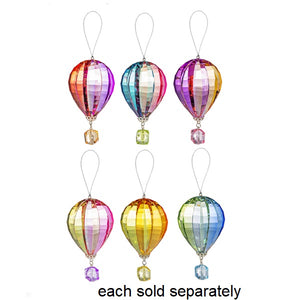 Acrylic Rainbow Hot Air Balloon Figurine Ornament