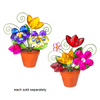 Bountiful Garden Acrylic Flower Posy Pot Figurine with Note Clip