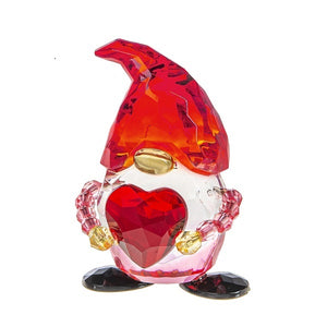 Acrylic Love Gnome with Red Heart Figurine