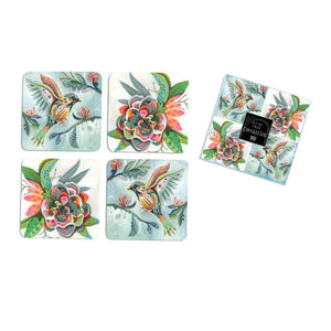 Allen Designs Bird Flower Coaster Set