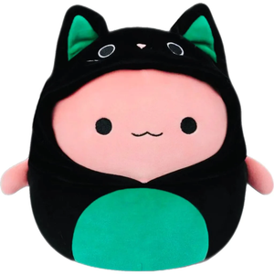 Halloween Squishmallow Archie the Axolotl in Black Cat Costume 12" Stuffed Plush by Kelly Toy