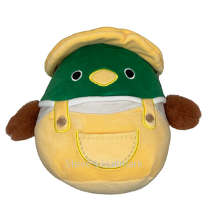  Spring Squishmallow Avery the Mallard Duck in Light Orange Overalls and Hat 5" Stuffed Plush by Kelly Toy