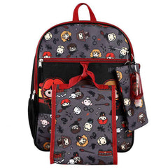 Harry Potter Backpack Chibi Characters w/ Water Bottle‎ and Accessory Bag Amazon.com | Bioworld Harry Potter Laptop Backpack Chibi  main image 3