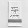 Wild Hare "God Answers All Prayers" Towel