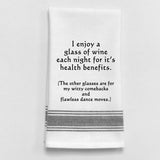 Wild Hare "Wine for Health Benefits" Towel