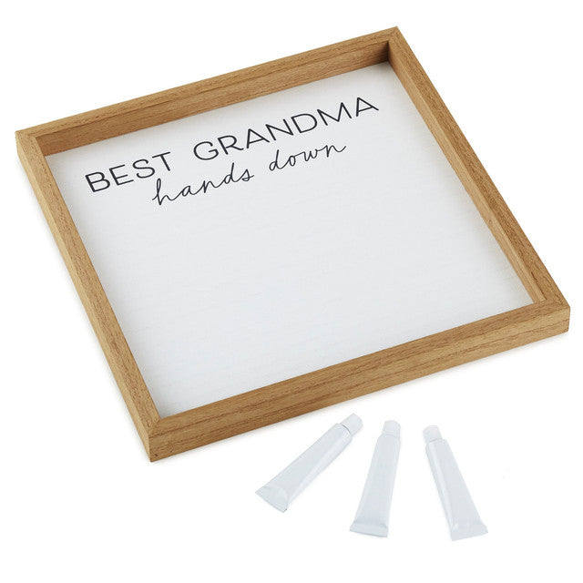 Hallmark : Best Grandma Hands Down Wood Sign Handprint Kit
