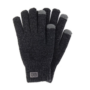 Frontier Men's Texting Tip Knit Gloves Black