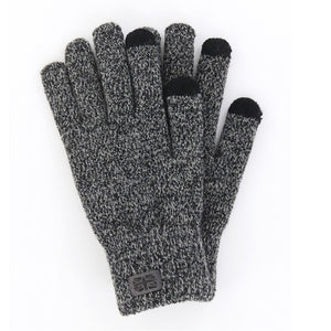 Frontier Men's Texting Tip Knit Gloves Gray