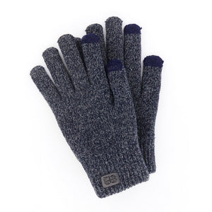 Frontier Men's Texting Tip Knit Gloves Navy