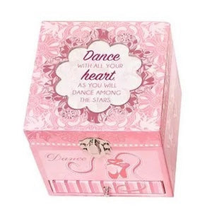 Dance with Heart Among the Stars Ballerina Musical Belle Paper Jewelry Box 