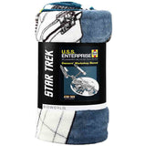 Star Trek Enterprise Owners Manual Fleece Throw Blanket