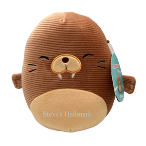 Squishmallow Bruce the Brown Walrus Corduroy 8" Stuffed Plush by Kelly Toy