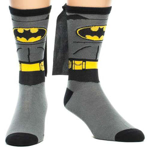 DC Comics Batman Suit Up Crew Socks with Cape for Men