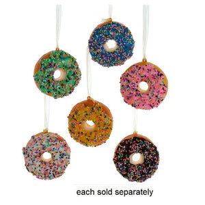 Bright Color Frosted Donut with Sprinkles Ornament