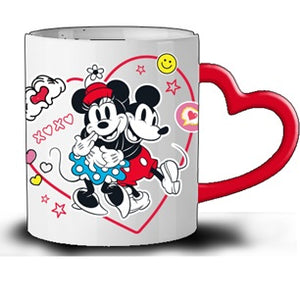 20 Oz. Disney Mickey Minnie in Love Mug with Heart Shaped Handle