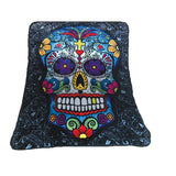 Sugar Skull Day of the Dead Blanket Throw 50"x60"