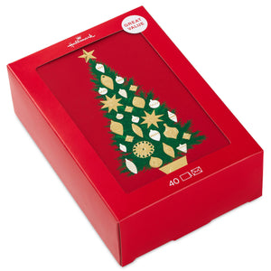 Hallmark Decorated Christmas Tree Boxed Christmas Cards, Pack of 40