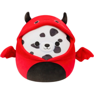 Halloween Squishmallow Dustin the Dalmatian in Red Devil Costume 8" Stuffed Plush by Kelly Toy