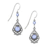 Silver Forest Earrings Silver Blue Agate Drop