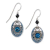 Silver Forest Earrings Silver Blue Filigree Lapis