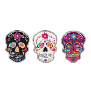 Colorful Sugar Skull Pocket Token Charm