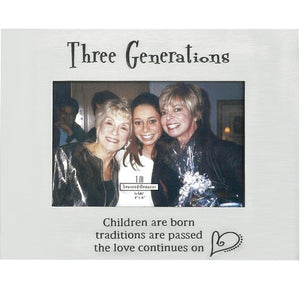 Three Generations Aluminium Frame Holds 4"x6" Photo