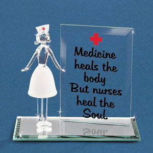 Nurses Heal the Soul Glass Figurine