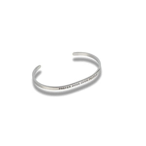 Prefer Dogs Over People Silver Embracelet