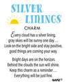 Silver Lining Sun and Cloud Pocket Token Charm