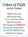 Colors of Faith Angel with Colored Glass Pocket Token Charm