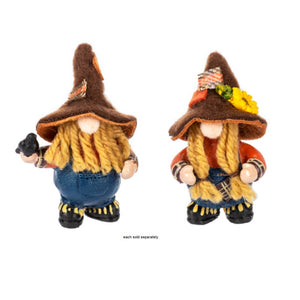 Little Fall Halloween Scarecrow Gnome Token Charm Figurine