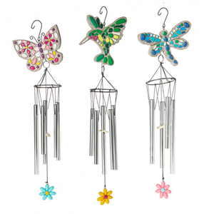 Mosaic Windchime with Butterfly, Hummingbird or Dragonfly