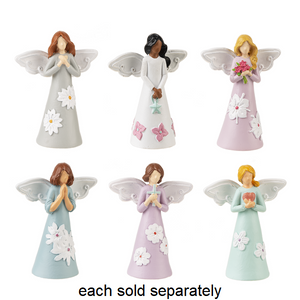 Mini Angel with Flower Skirt Figurine 2.75"