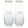 Hallmark XO Stemless Champagne Flutes, Set of 2