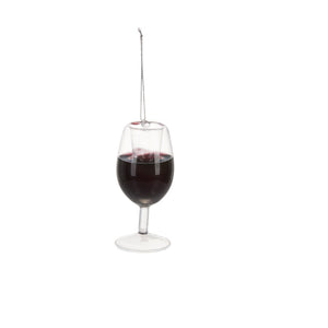 Merry Merlot Wine Glass Ornament 4"