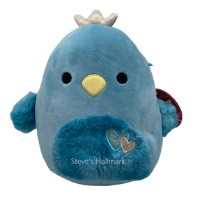 Valentine Squishmallow Fernanda the Teal Bird with Jewel Tone Fuzzy Belly and Wings 5" Stuffed Plush by Kelly Toy
